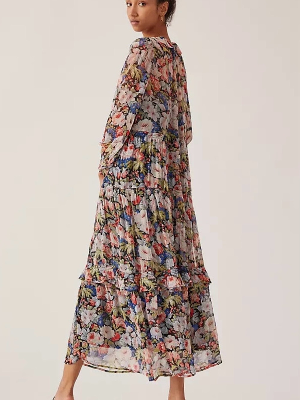 Anthropologie The Marais Printed Chiffon Maxi Dress - Picture 3 of 16